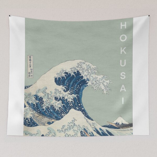 Aperçu de l'œuvre Murmures vibrants de Katsushika Hokusai (26) - Katsushika Hokusai - La Grande Vague, estampe japonaise classique sur bois créée et vendue par Romero Britto.