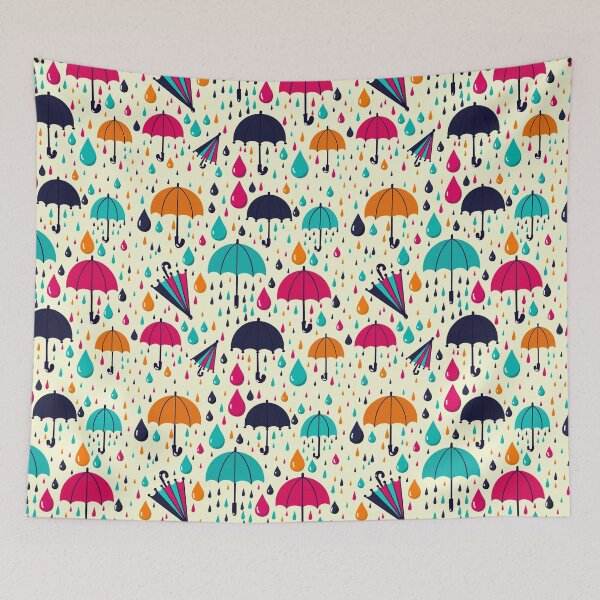 Item preview, Playful Rain - Cream designed and sold by Valerie Valentine.