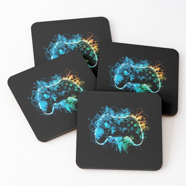 Item preview, Neon Gaming Controller Splash Art Design designed and sold by Daisy Doodles.