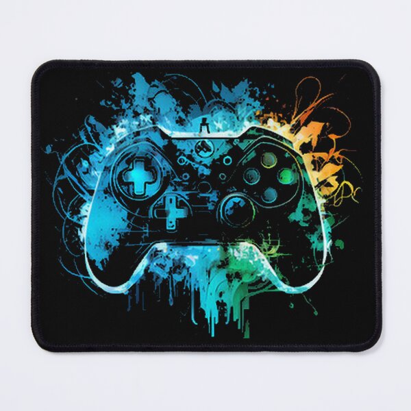 Item preview, Neon Gaming Controller Splash Art Design designed and sold by Daisy Doodles.