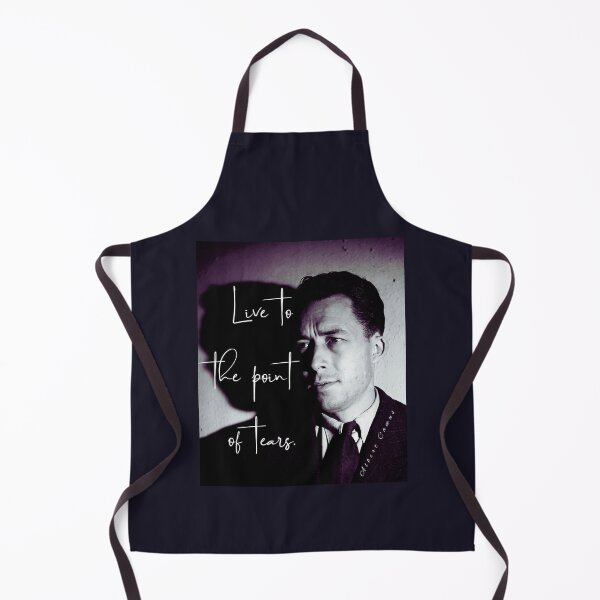 Item preview, Albert Camus black and white portrait and quote: Live to the point of tears designed and sold by artbleed.