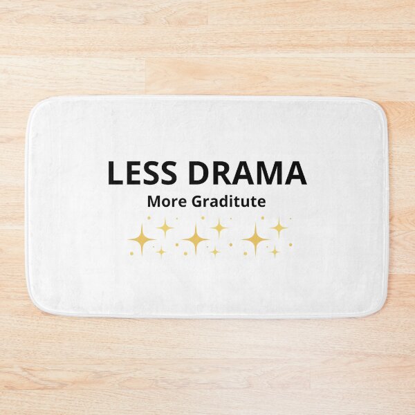 Item preview, Less Drama More Gratitude – Positive Mindset Minimalist Quote designed and sold by FreshLineArts.