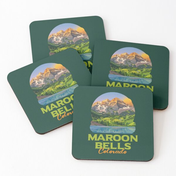 Item preview, Maroon Bells Colorado Aspen Vintage Mountain Art designed and sold by LinaValearte.