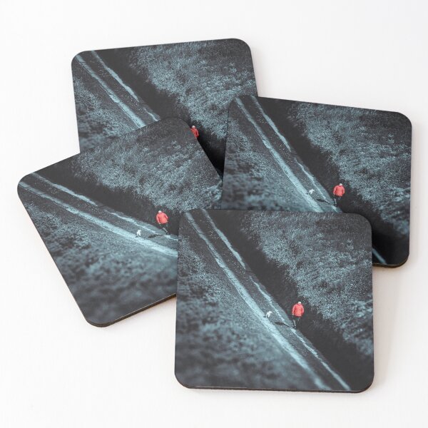 Item preview, The Red Walker — Moody Landscape Fine Art Print designed and sold by GrowNest.
