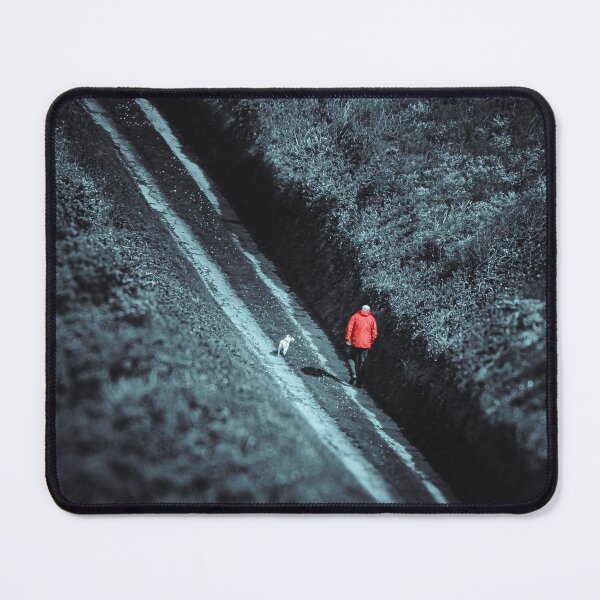 Item preview, The Red Walker — Moody Landscape Fine Art Print designed and sold by GrowNest.
