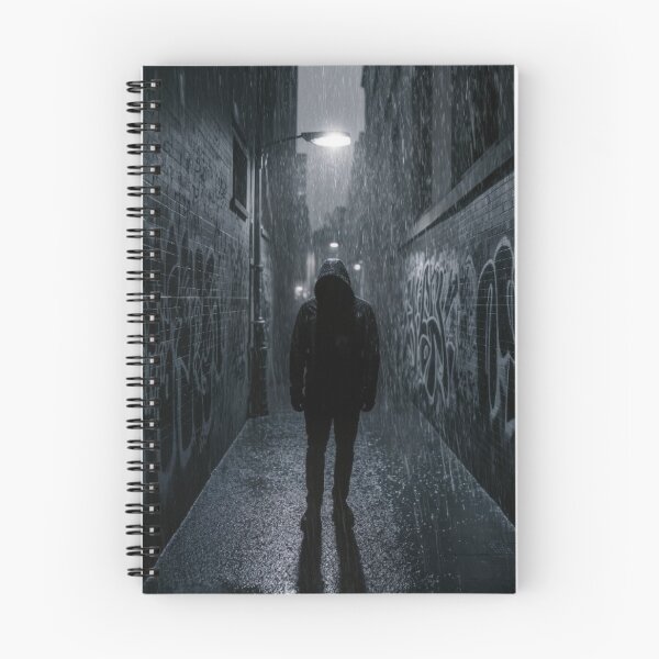 Item preview, Mysterious Hooded Figure Dark Street Art Luxury Print Urban Wall Decor Poster designed and sold by sayntastic.