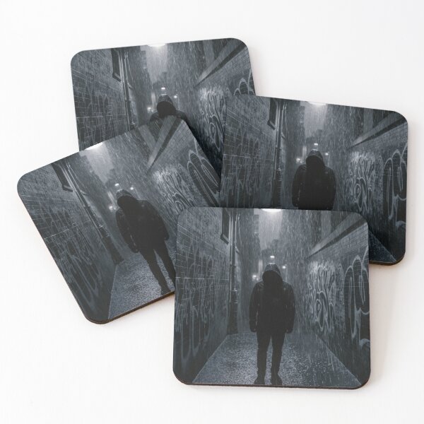 Artikelvorschau, Mysterious Hooded Figure Dark Street Art Luxury Print Urban Wall Decor Poster entworfen und verkauft von sayntastic.