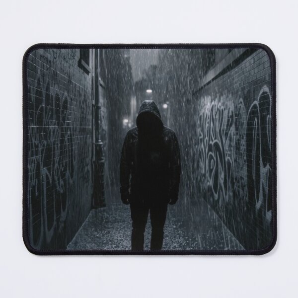Artikelvorschau, Mysterious Hooded Figure Dark Street Art Luxury Print Urban Wall Decor Poster entworfen und verkauft von sayntastic.