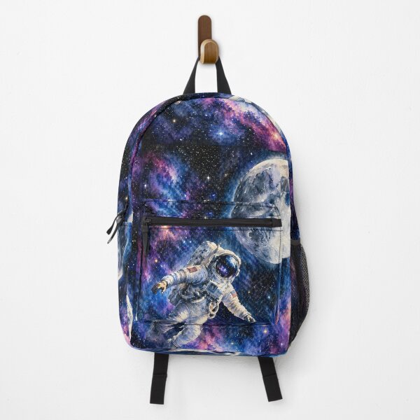 Item preview, Astronaut Floating in Galaxy Moon Scene designed and sold by inspired-works.