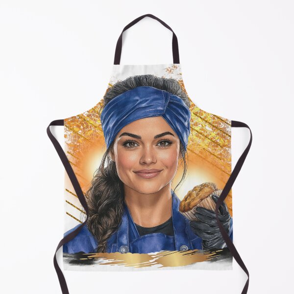 Item preview, Professional Female Baker Portrait Watercolor, Bakery Chef Woman Holding Muffin, Pastry Chef Illustration, Baking Lover Gift, Culinary Art Print designed and sold by ChenEngEng.