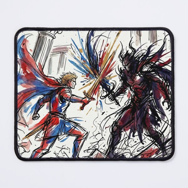 Item preview, The Eternal Duel: Crimson Cape & Shadow designed and sold by GARAPROMOCIONES.