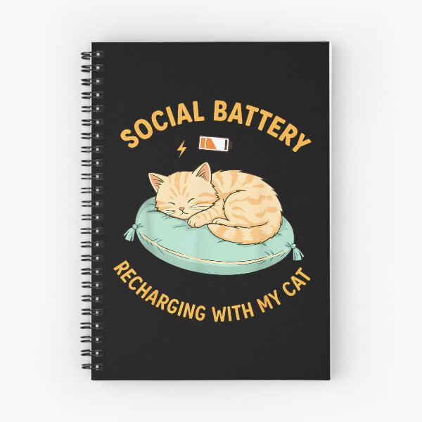 Item preview, Social Battery Recharging with My Cat Cute Cat designed and sold by JohnVBurks.