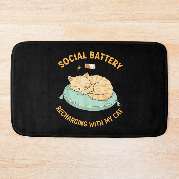 Item preview, Social Battery Recharging with My Cat Cute Cat designed and sold by JohnVBurks.