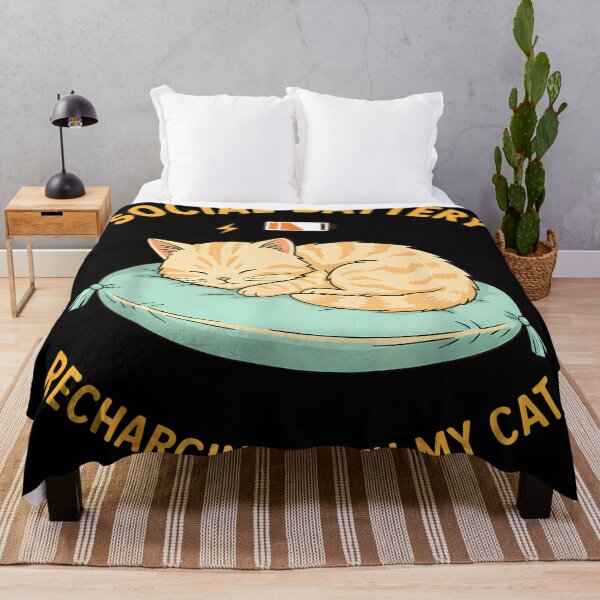 Item preview, Social Battery Recharging with My Cat Cute Cat designed and sold by JohnVBurks.