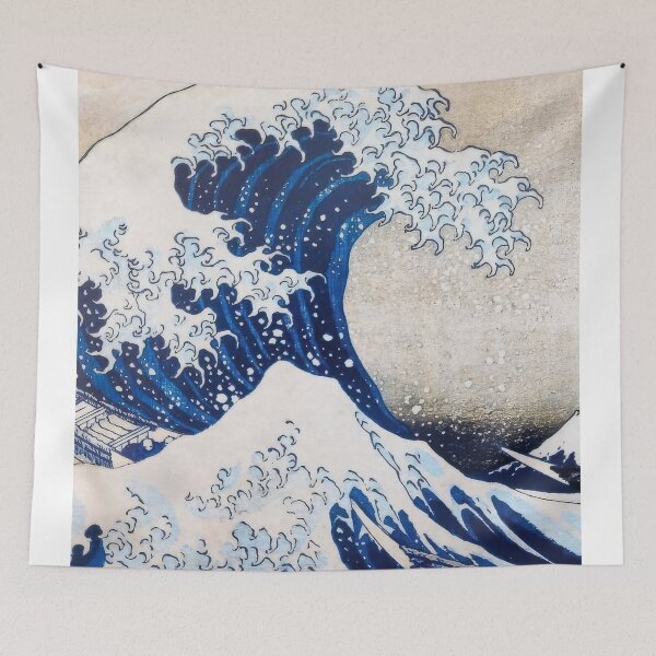 Aperçu de l'œuvre Katsushika Hokusai (33) - Katsushika Hokusai - La grande vague estampe japonaise classique créée et vendue par Romero Britto.