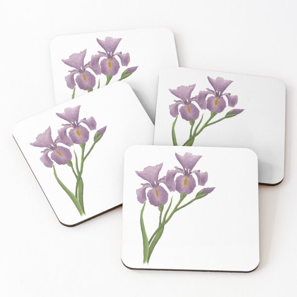 Item preview, Purple Iris Watercolor Flowers designed and sold by NaughtyFlorals.