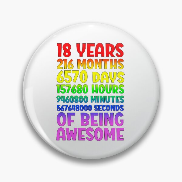Item preview, 18 Years of Being Awesome - Official Adult Birthday Milestone Design designed and sold by Sun Sand & Sea Art.