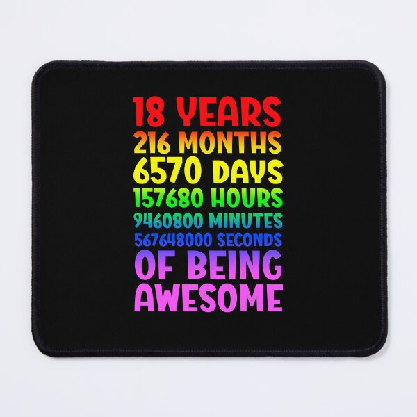 Item preview, 18 Years of Being Awesome - Official Adult Birthday Milestone Design designed and sold by Sun Sand & Sea Art.