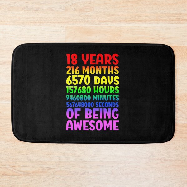 Item preview, 18 Years of Being Awesome - Official Adult Birthday Milestone Design designed and sold by Sun Sand & Sea Art.