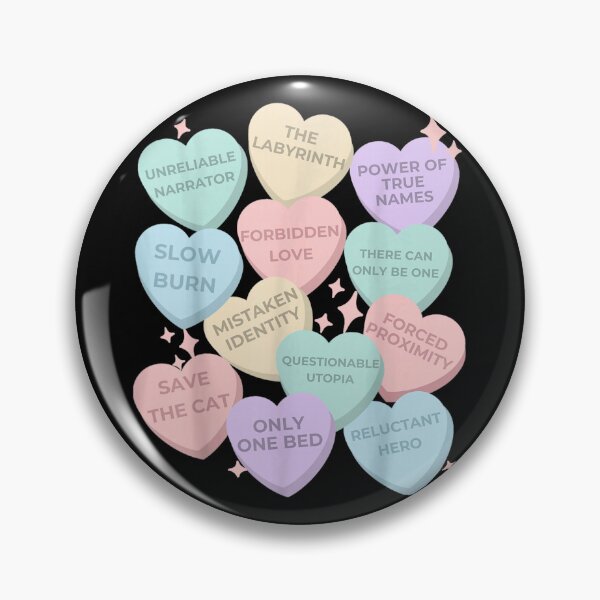 Item preview, Bookish Romance Tropes Conversation Hearts Only One Bed Slow Burn Save The Cat designed and sold by DaphoLatara.