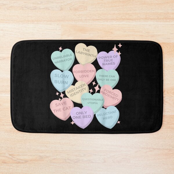 Item preview, Bookish Romance Tropes Conversation Hearts Only One Bed Slow Burn Save The Cat designed and sold by DaphoLatara.