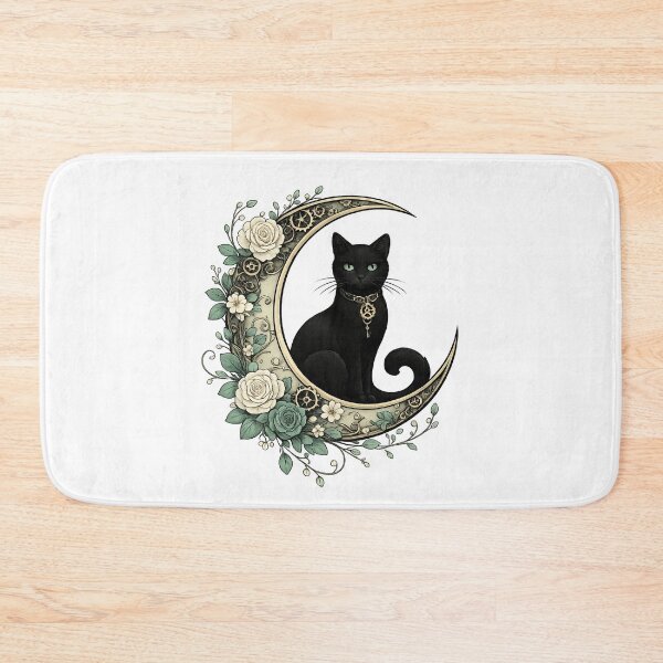 Item preview, Minimalist Gothic Style Steampunk Black Cat designed and sold by scicilysimonee.