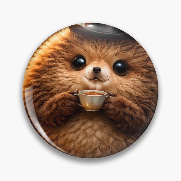 Item preview, Cute Hedgehog Tea Time Cozy Forest Art designed and sold by KnitOfShadoF.