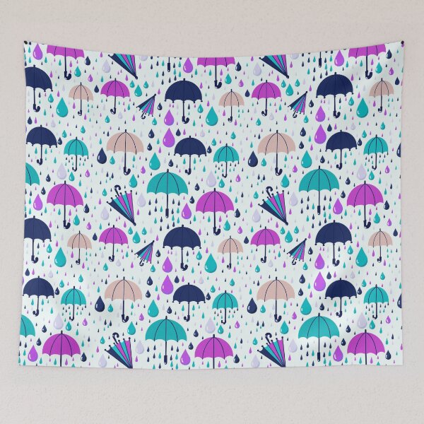 Item preview, Playful Rain - Mint Cream designed and sold by Valerie Valentine.