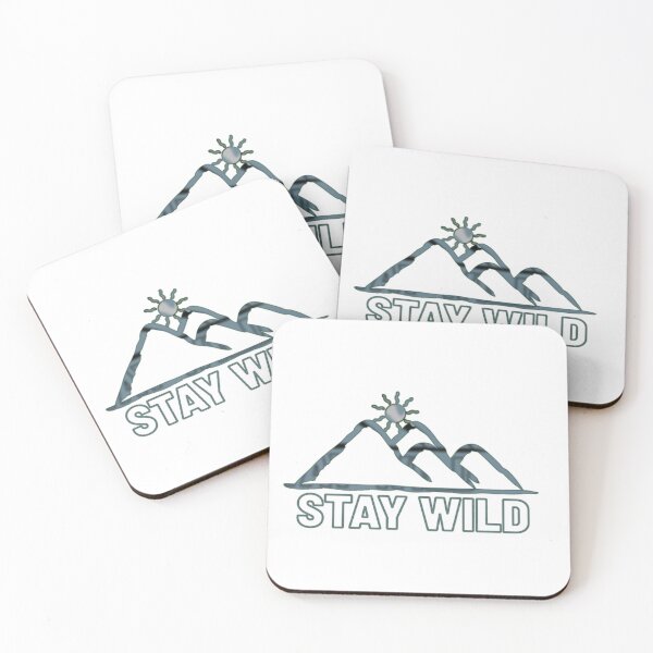 Artikelvorschau, Minimalistisches Berg-T-Shirt „Stay Wild“ | Ästhetisches Wander- und Natur-T-Shirt entworfen und verkauft von The Urban Explorer.