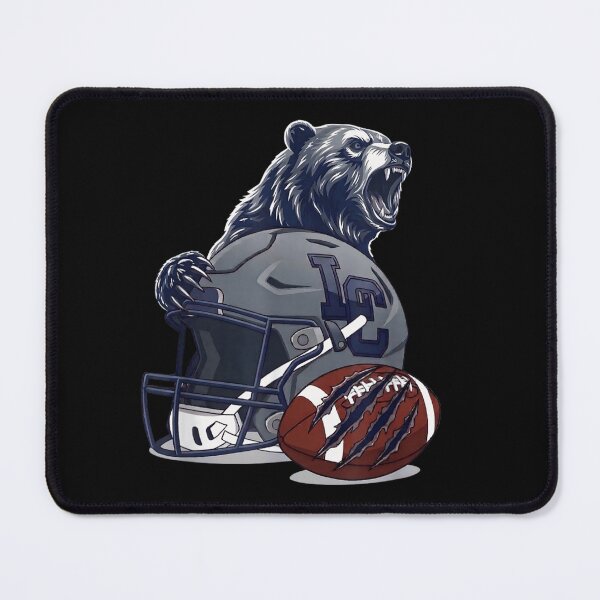Item preview, Aggressive Grizzly Bear Ripping American Football With Helmet Sports Mascot Design designed and sold by DaphoLatara.