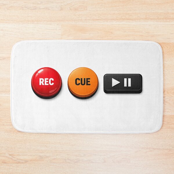Item preview, DJ controller buttons: REC, CUE, PLAY/PAUSE designed and sold by  ZenRave Designs.
