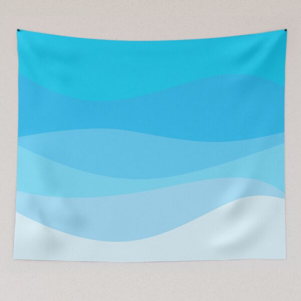 Item preview, 60's Retro Liquid Wave Pattern in Blue designed and sold by MellowCat.