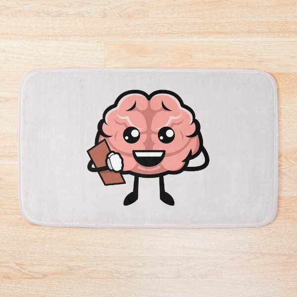 Item preview, Mastermind Productivity – Cute Cartoon Brain Character with Clipboard designed and sold by Artsy Corner.