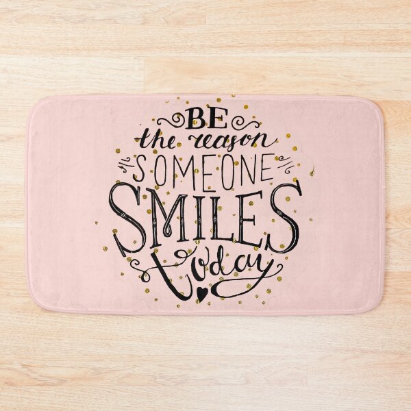 Item preview, Be the reason someone smiles today - Pink and Gold Typography designed and sold by Tokraz-art.