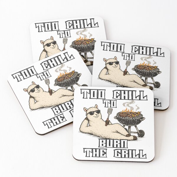 Item preview, Too Chill To Burn The Grill – Funny Alpaca BBQ Illustration designed and sold by PeteLawliiet.