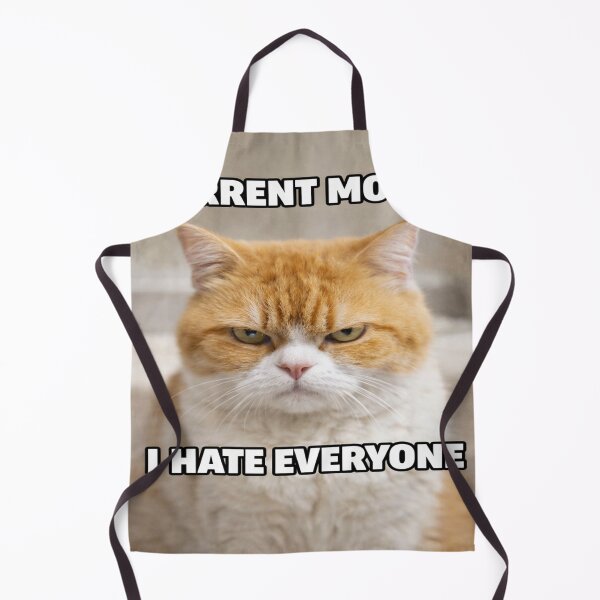 Item preview, Current Mood Cat – I Hate Everyone Funny Meme Sticker designed and sold by SSVSTICKERS.