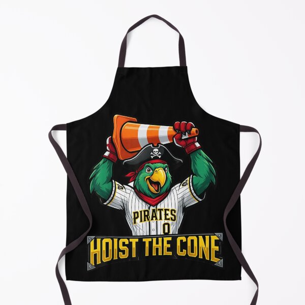 Item preview, Pirate Parrot Mascot Hoisting Orange Traffic Cone Baseball Sports Team Fan Art designed and sold by DaphoLatara.