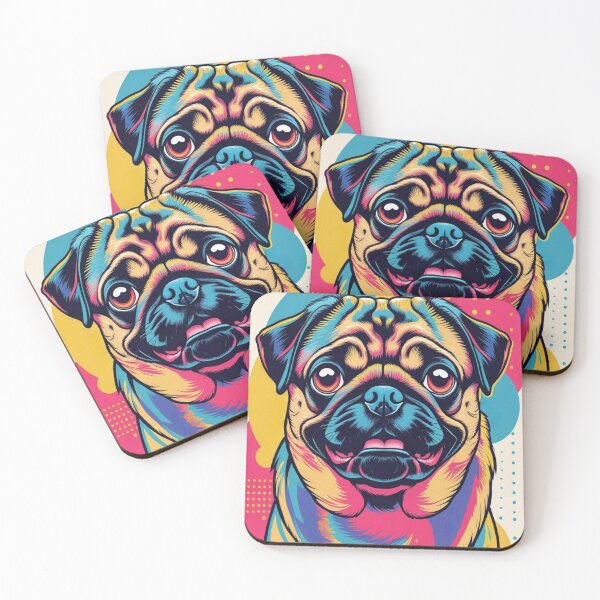 Artikelvorschau, Mops in Pop Art Eins entworfen und verkauft von Ayros Design .