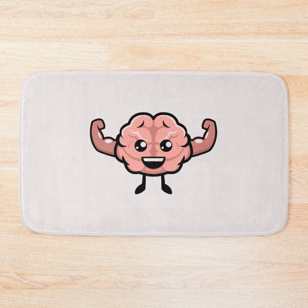 Item preview, Brain Power – Strong Cartoon Brain Character Flexing Muscles designed and sold by Artsy Corner.