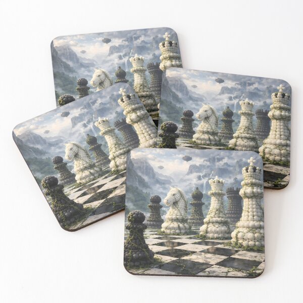 Item preview, Epic Fantasy Chess Landscape Surreal Art designed and sold by KnitOfShadoF.