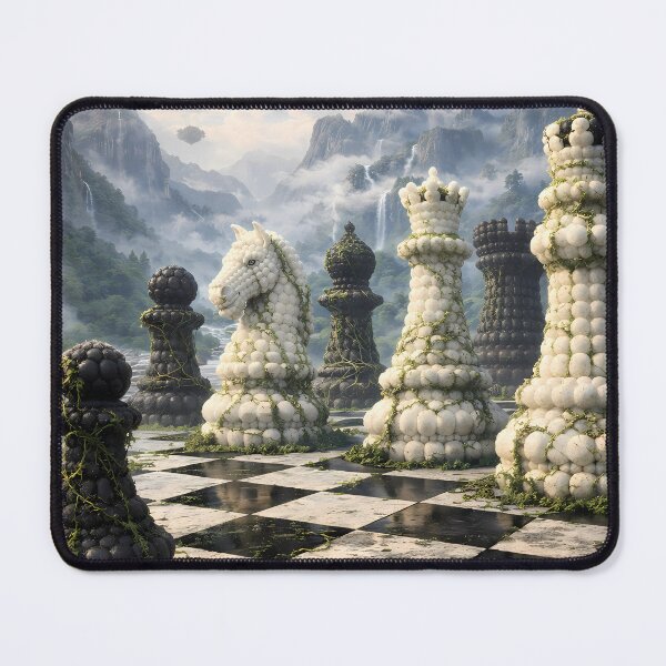 Item preview, Epic Fantasy Chess Landscape Surreal Art designed and sold by KnitOfShadoF.