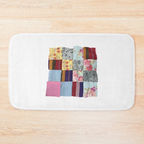 Item preview, multicolor block chess board with chess patchwork pattern fabric hand quilt sewing, handmade designed and sold by pipikijung.