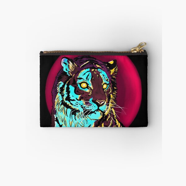 Item preview, Retrato de tigre cyberpunk neón - Arte retro synthwave de la vida salvaje designed and sold by Kaitychoco.