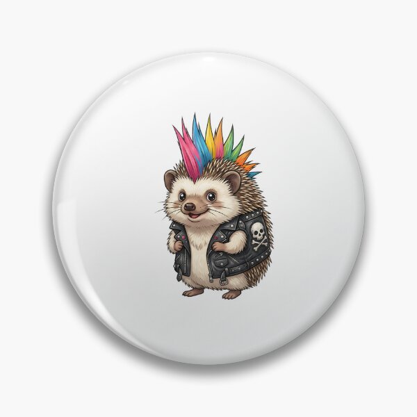 Item preview, Lindo erizo punk rock con cresta colorida designed and sold by Kvarny.