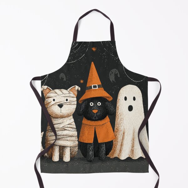 Item preview, Dogs Trio Funny Surprised Autumn Halloween Mummy Witch Ghost designed and sold by GrinGalore.