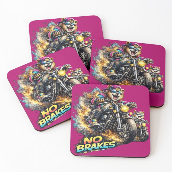 Item preview, No Brakes Biker Bear. designed and sold by Nika Art Studio.