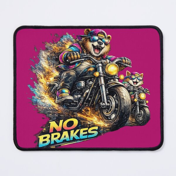 Item preview, No Brakes Biker Bear. designed and sold by Nika Art Studio.