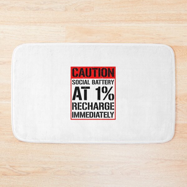 Item preview, Warning Social Batteries Critically Low Introvert designed and sold by JohnVBurks.