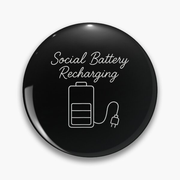 Item preview, Social Battery Recharging Funny Introvert Minimalist designed and sold by JohnVBurks.