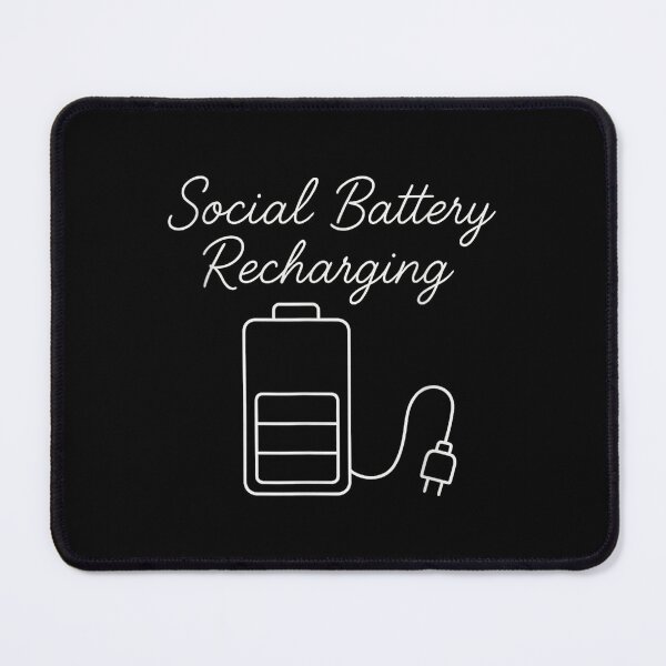 Item preview, Social Battery Recharging Funny Introvert Minimalist designed and sold by JohnVBurks.